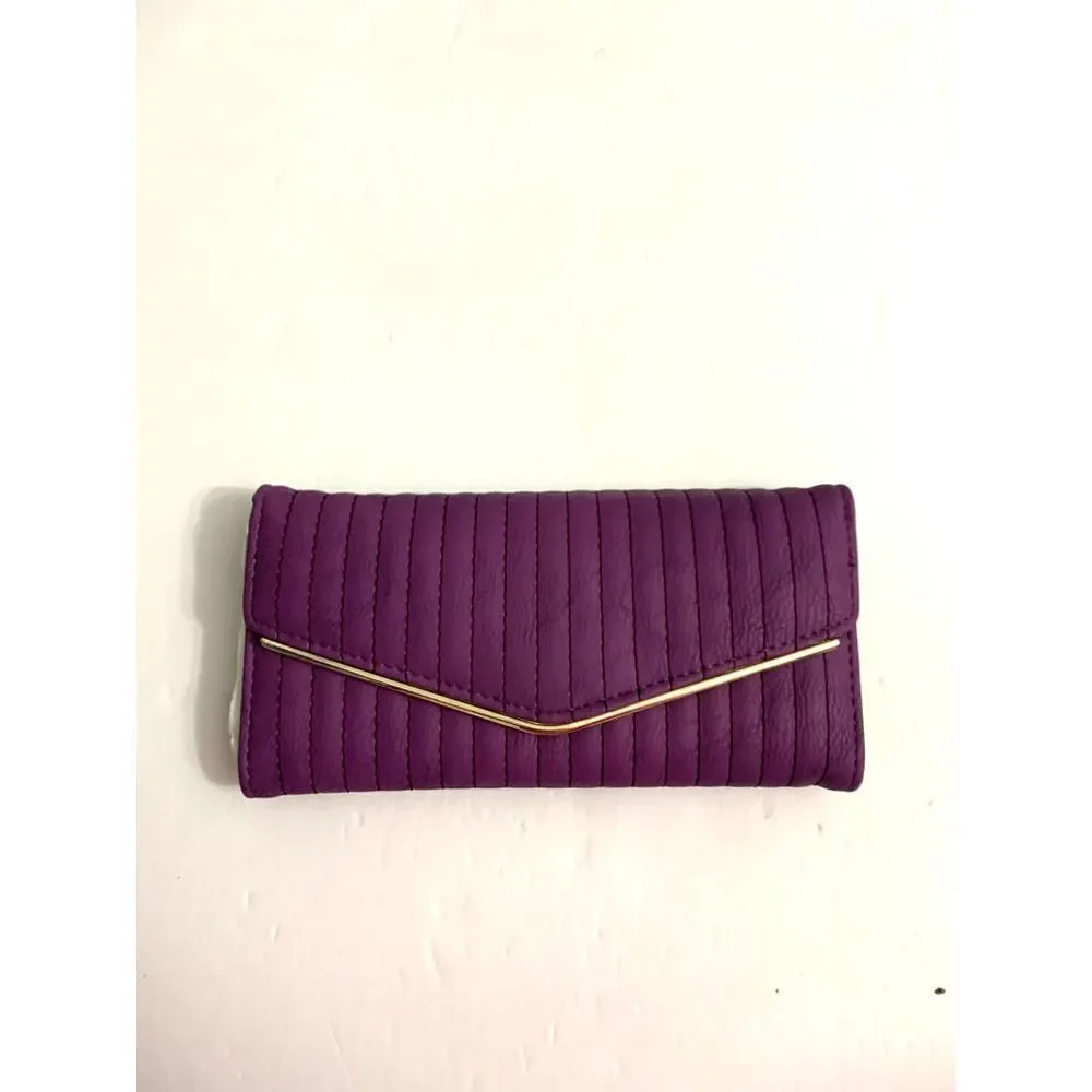 Purple Vegan Leather Wallet